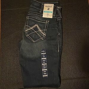 Ariat mid rise straight leg stretch fit jeans ocean